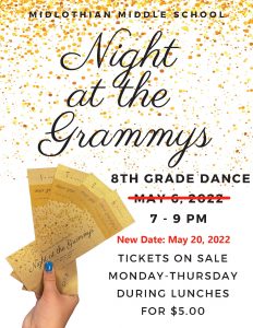 New 8th Grade Dance flyer